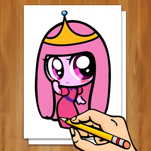 how to draw adventure time princess