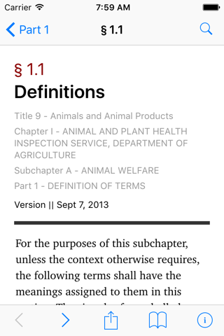 9 CFR - Animals and Animal Products (LawStack Ser) screenshot 2