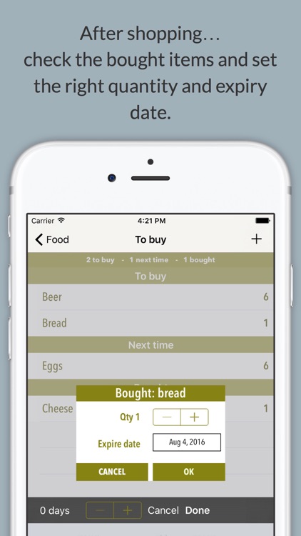 Grocery list to save money - Best Before Lite screenshot-4