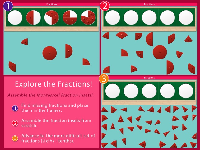 Preschool Fractions - Montessori Math for Kids(圖3)-速報App