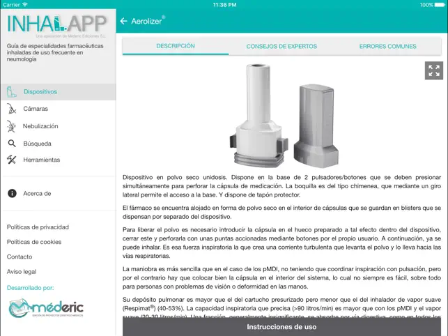 Captura de Pantalla 2 InhalApp - Méderic Ediciones iphone