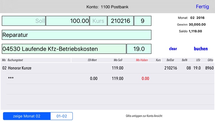 Doppelte Buchhaltung für iPad und iPhone