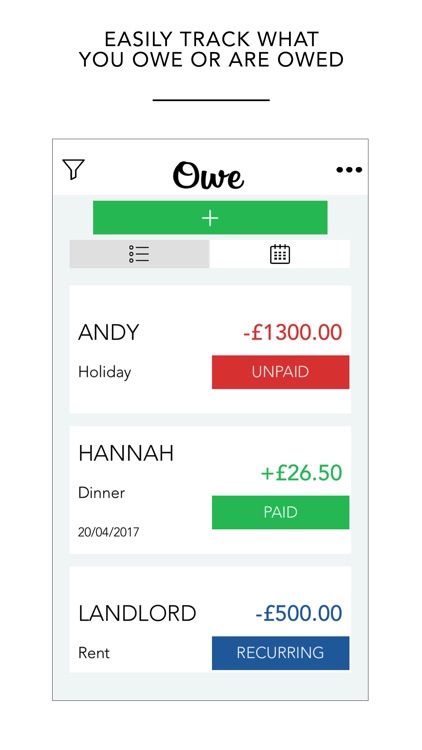 Owe - Personal Finance Tracker screenshot-0