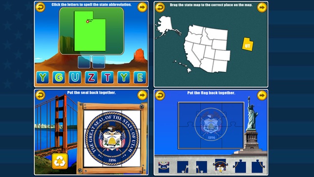 Fifty States and Capitals Learning Games Apps kids(圖4)-速報App