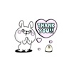 rabbit and bear 100% love stickers