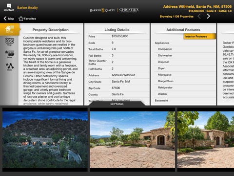 Santa Fe Real Estate Mobile for iPad screenshot 4