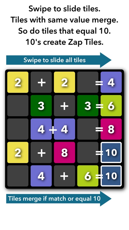 Zap Tiles - Inspired by 2048 & Threes