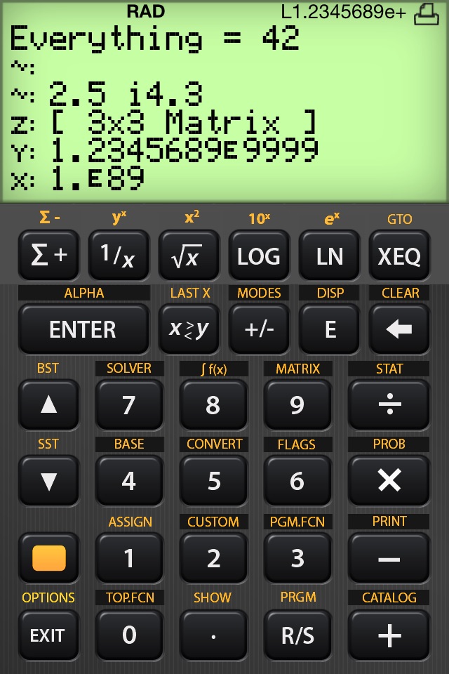 42s RPN Calculator screenshot 3