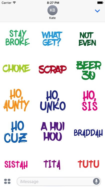 Hawaii Slang Sticker Pack 5