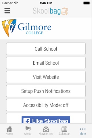 Gilmore College - Skoolbag screenshot 4