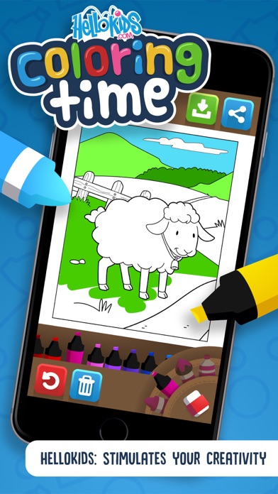 Hellokids Coloring Time Animalsのおすすめ画像1