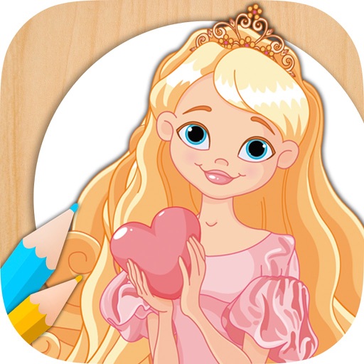 Paint Rapunzel coloring princesses fingerprinting Icon