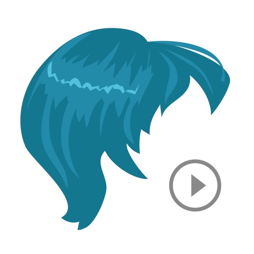 Animated Women Hair Style Stickers icon