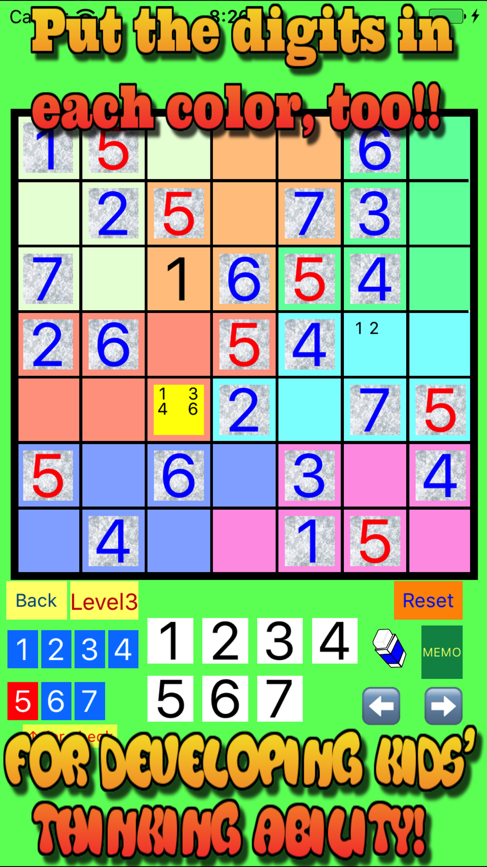 4x4 to 6x6 Easy SUDOKU Puzzle by Kozo Terai