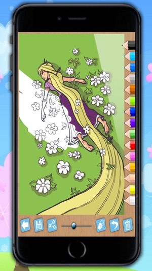 Pintar Rapunzel - colorear princesas con el dedo(圖2)-速報App