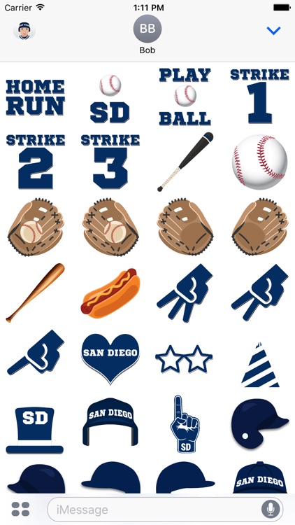 San Diego Baseball Stickers & Emojis screenshot-3