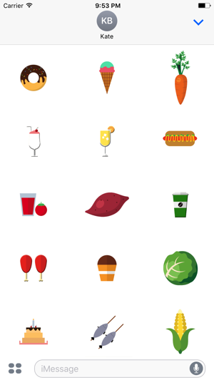 Food Eat Fruits and Vegetables Stickers Pack(圖1)-速報App