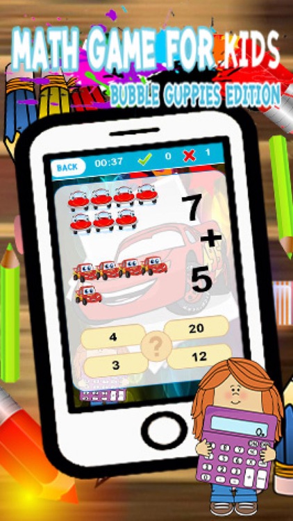 Car Cartoon Math Game Version