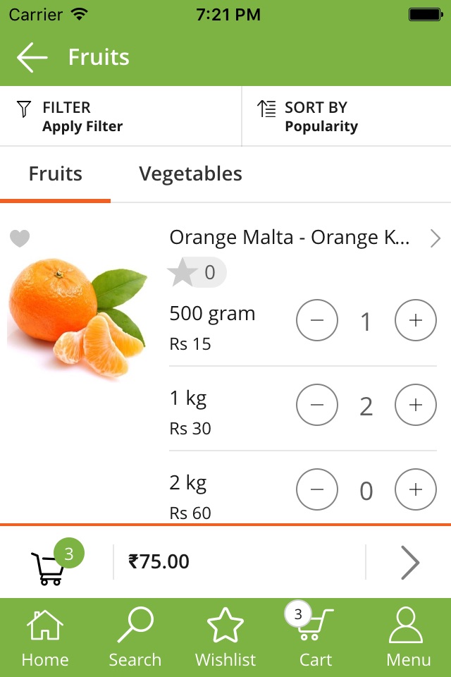 Oho Vegetable App screenshot 2