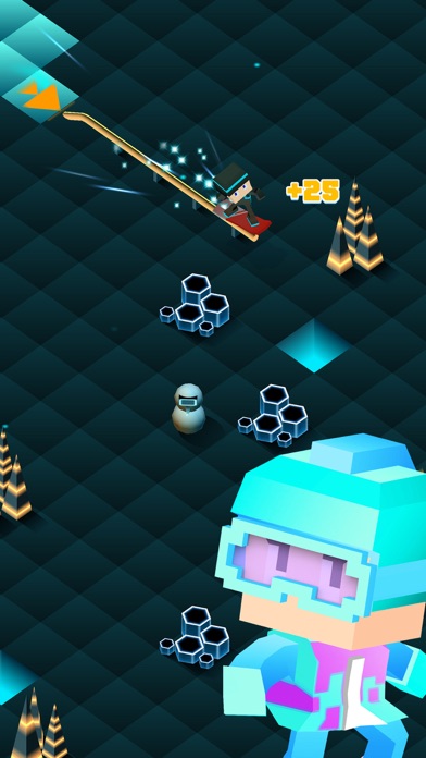 Blocky Snowboarding - Endless Arcade Runner Screenshot 4