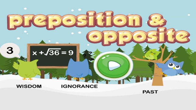 Preposition & Opposite Words Vocabulary 