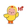 Cute Chicken Girl Sticker