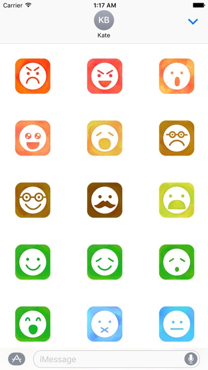Watercolor Emoji Icon Sticker