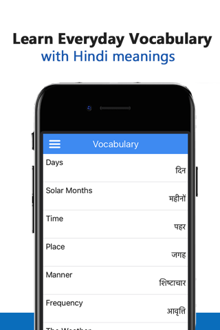 Learn Hindi language with mp3 examples in English screenshot 3