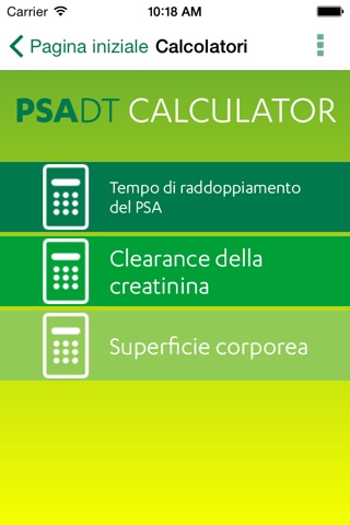 PSA DT Calculator screenshot 2