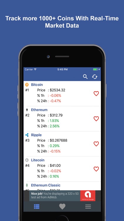 Coin - Live Cryptocurrency Market Price : No Ads