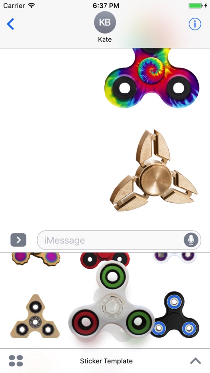 Fidget Spinner Collection Stickers For Imessage By Zaharia Dana Fidget Spinner Collection Stickers For Imessage Screenshot 1