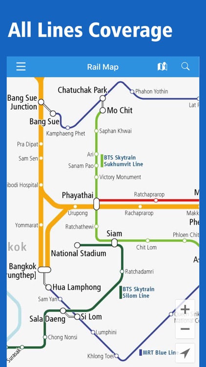 Thailand Rail Map - Bangkok & All Thailand