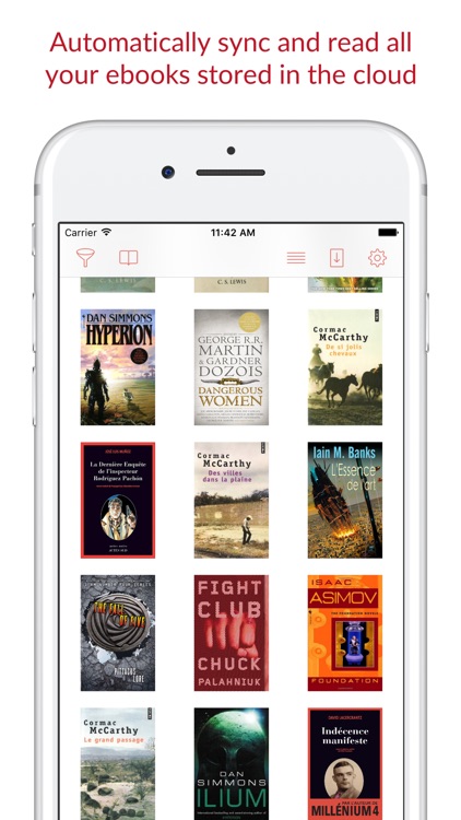 Librairie - Ebook Cloud Reader (epub, mobi, pdf)