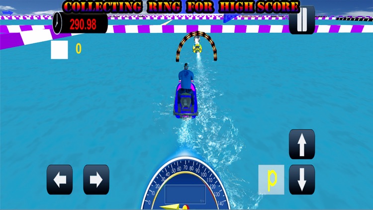 Floating Water Power Boat Racing Simulator in Sea