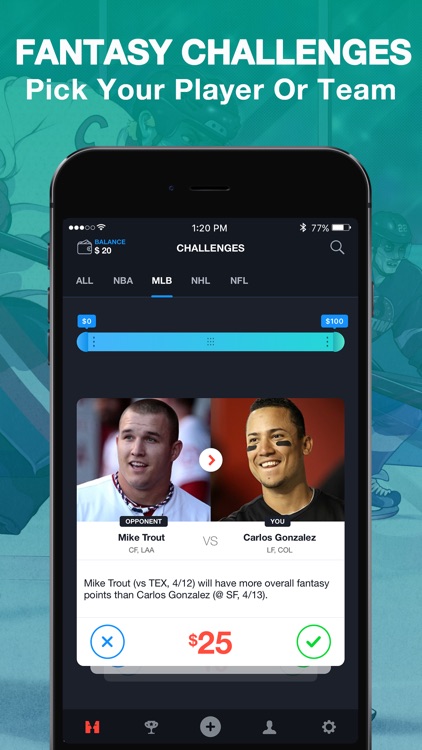 No Halftime - One on One Fantasy Sports Matchups screenshot-0