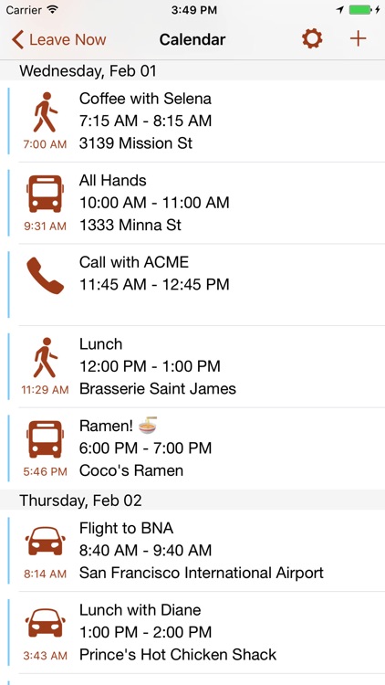 Leave Now — Departure Notifications, Right On Time