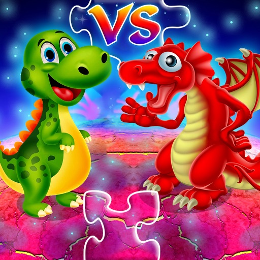 Dinosaur vs dragon: Puzzle icon