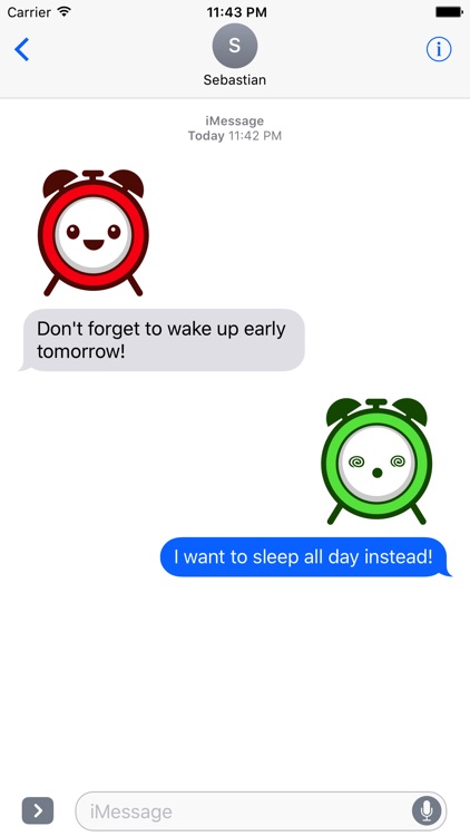 Wake up! Stickers with Kawaii faces