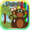 Monkey Colouring Game Book