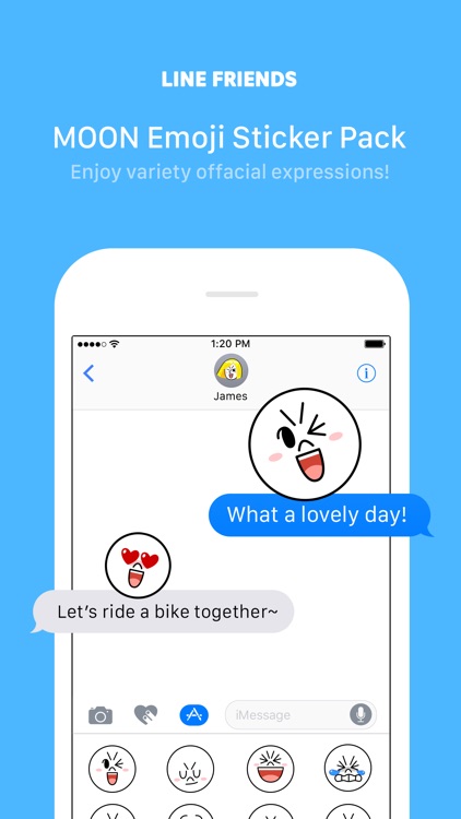 Witty-MOON Emoji - LINE FRIENDS