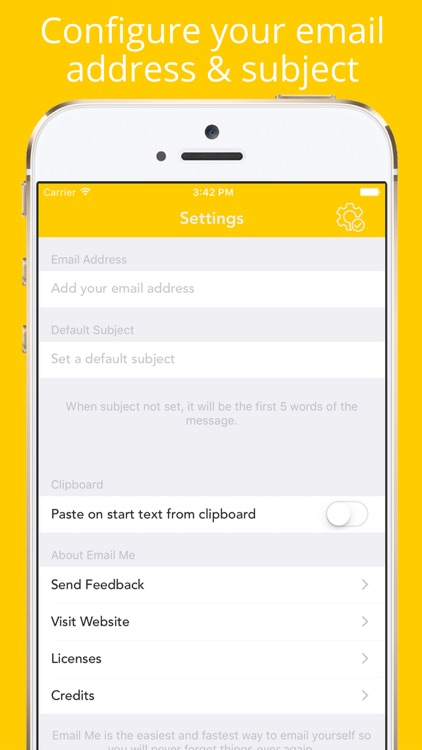 Email Me - Send email notes in one tap!