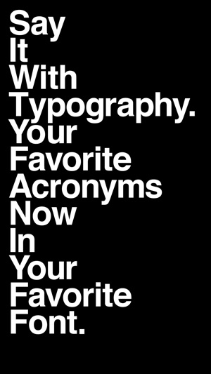 Say It With Typography