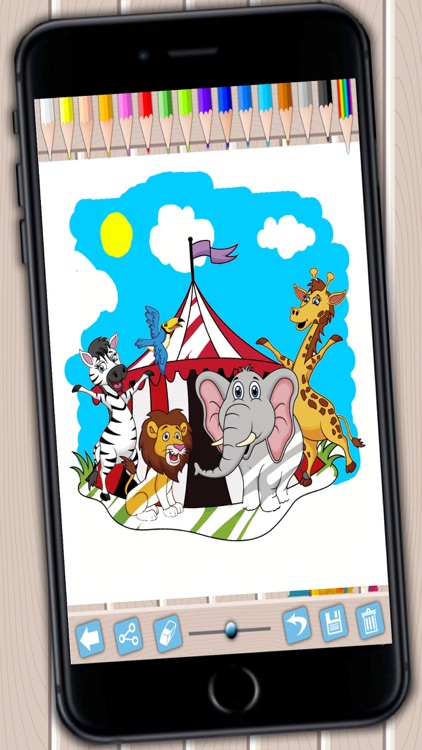 Circus coloring book to paint