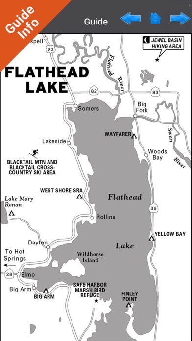 Flathead lake Montana charts HD GPS fishing maps screenshot 4