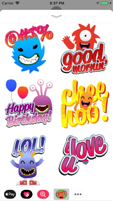 Cute Monsters Sticker Messages screenshot 2