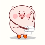 Goofy Pig Animated Stickers