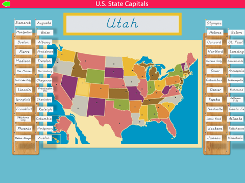 U.S. State Capitals -Montessori Geography for Kids - náhled