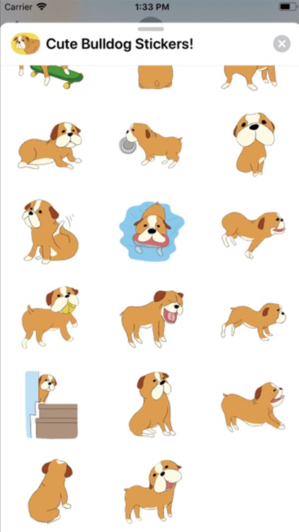 Cute Bulldog Stickers ! screenshot-3