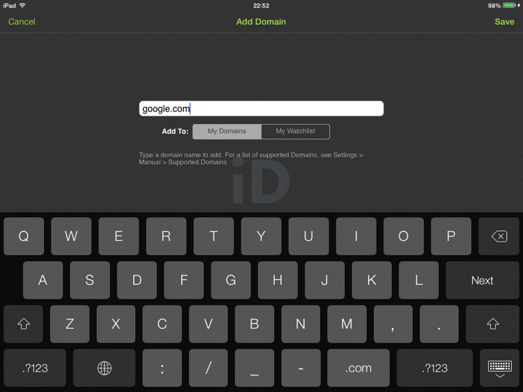 iDomain Monitor for iPad