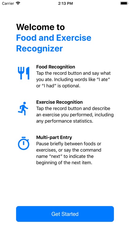 Food and Exercise Recognizer